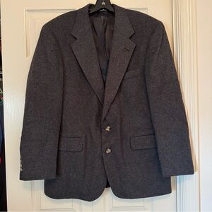 Ralph Lauren Polo University Club Camel Hair Blazer 42R Charcoal Gray 100% Wool